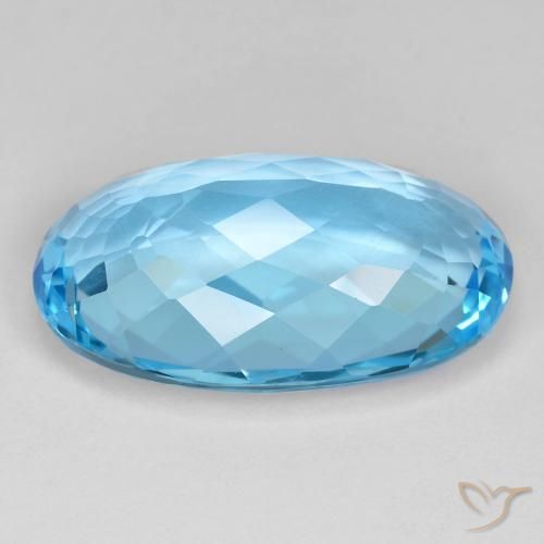 9,17 ctw natürlicher Himmerlblau Topas, Oval, VVS-VS