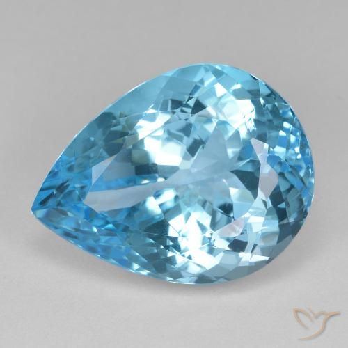 25.31ct Natürlicher Swiss Blue Topas, Birnenform, VVS-VS