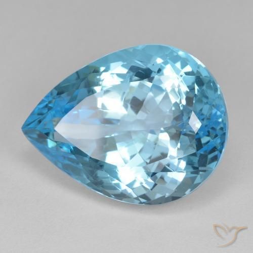9,17 ctw natürlicher Swiss Blue Topas, Birnenform, VVS-VS