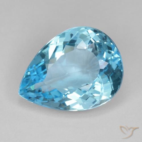 14.22ct Natürlicher Swiss Blue Topas, Birnenform, VVS-VS