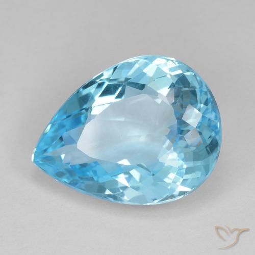 9,17 ctw natürlicher Swiss Blue Topas, Birnenform, VVS-VS
