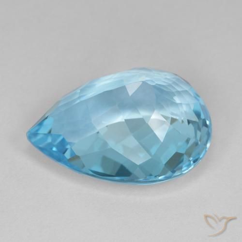 9,17 ctw natürlicher Swiss Blue Topas, Birnenform, VVS-VS