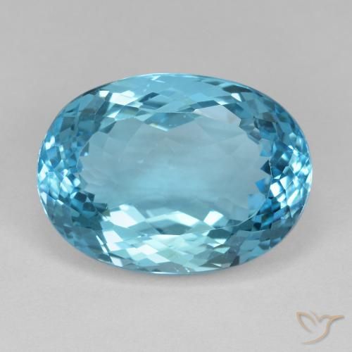 16.59ct Natürlicher Swiss Blue Topas, Oval, VVS-VS