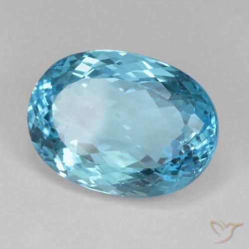 9,17 ctw natürlicher Swiss Blue Topas, Oval, VVS-VS