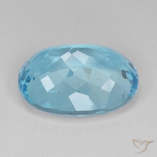 9,17 ctw natürlicher Swiss Blue Topas, Oval, VVS-VS