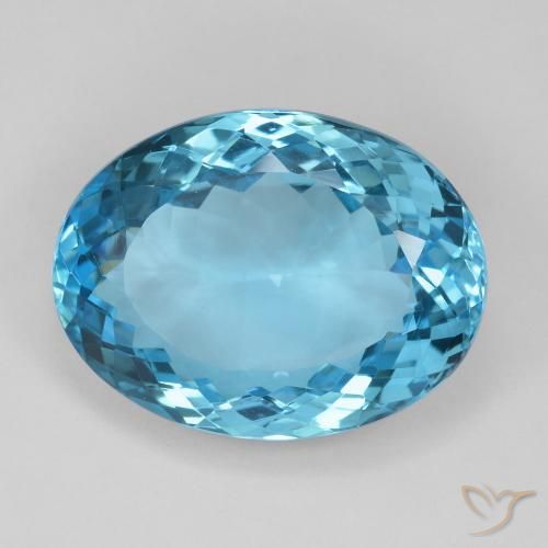 26.21ct Natürlicher Swiss Blue Topas, Oval, VVS-VS