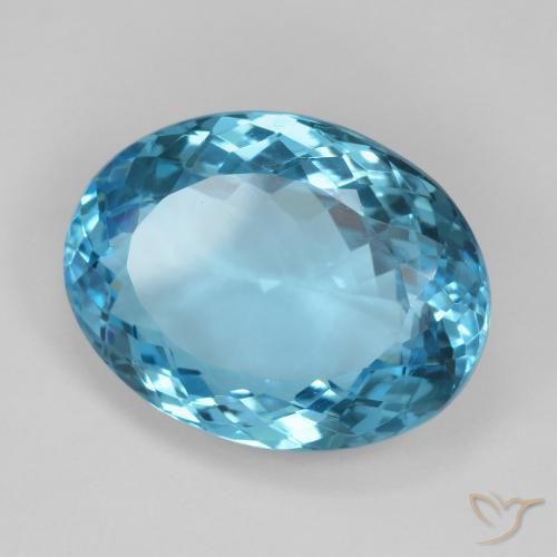 9,17 ctw natürlicher Swiss Blue Topas, Oval, VVS-VS