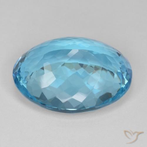 9,17 ctw natürlicher Swiss Blue Topas, Oval, VVS-VS