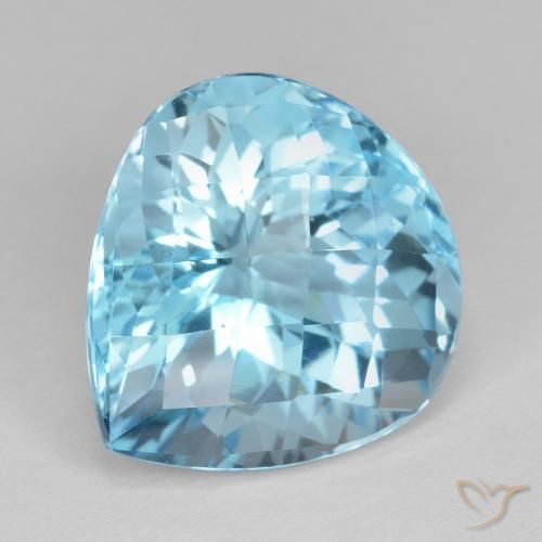 9,17 ctw natürlicher Swiss Blue Topas, Birnenform, VVS-VS