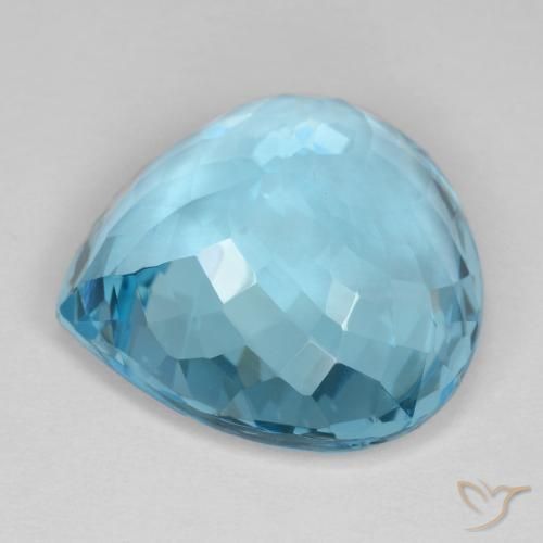 9,17 ctw natürlicher Swiss Blue Topas, Birnenform, VVS