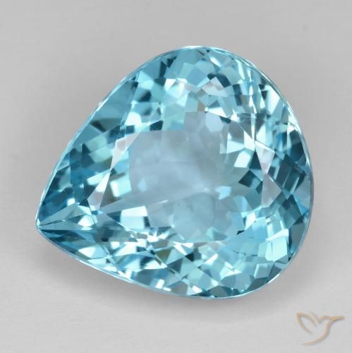 21.31ct Natürlicher Swiss Blue Topas, Birnenform, VVS-VS