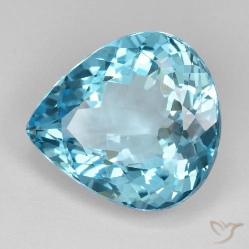 9,17 ctw natürlicher Swiss Blue Topas, Birnenform, VVS-VS