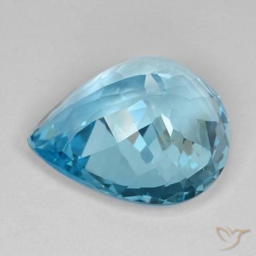 9,17 ctw natürlicher Swiss Blue Topas, Birnenform, VVS-VS