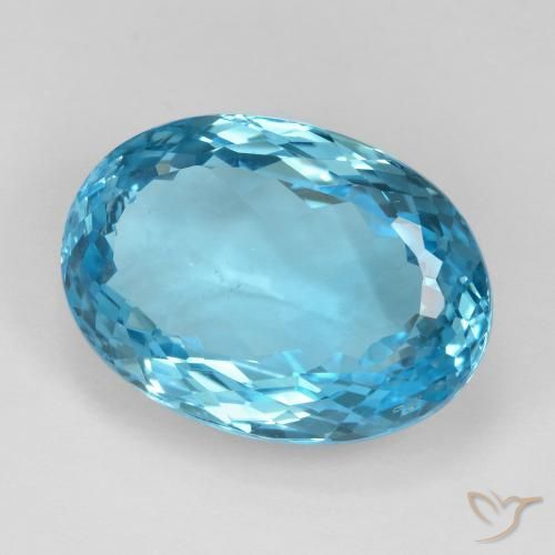 9,17 ctw natürlicher Swiss Blue Topas, Oval, VS