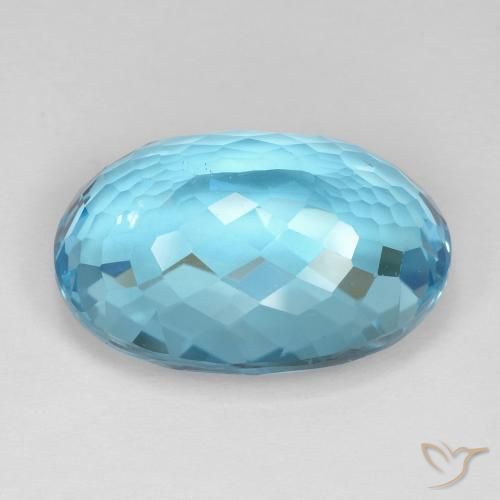 9,17 ctw natürlicher Swiss Blue Topas, Oval, VS