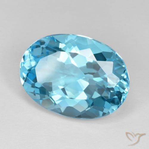9,17 ctw natürlicher Swiss Blue Topas, Oval, VVS