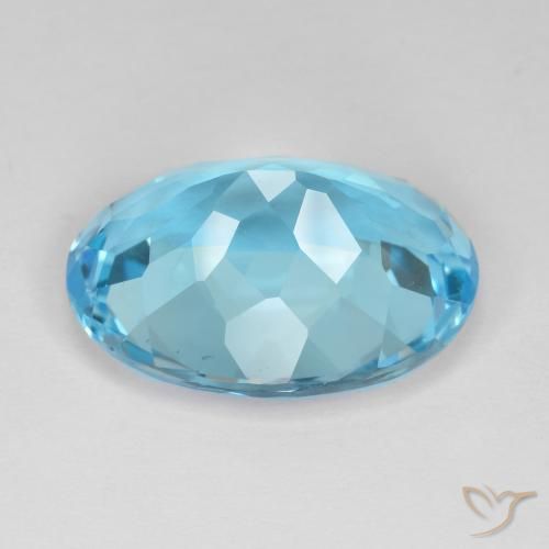 9,17 ctw natürlicher Swiss Blue Topas, Oval, VVS