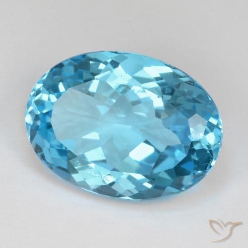 9,17 ctw natürlicher Swiss Blue Topas, Oval, VS