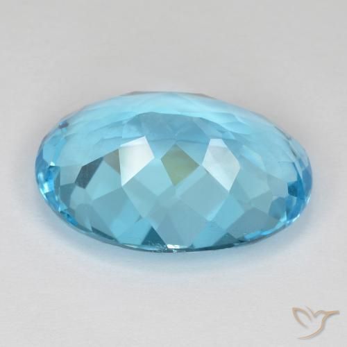 9,17 ctw natürlicher Swiss Blue Topas, Oval, VS