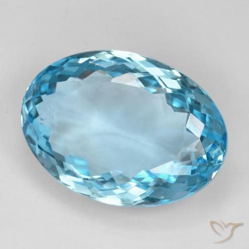 9,17 ctw natürlicher Swiss Blue Topas, Oval, VVS