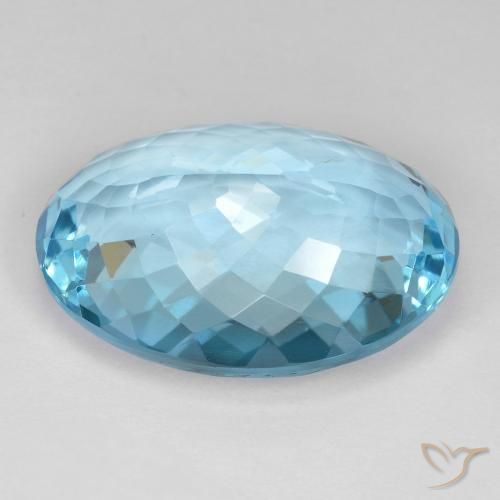 9,17 ctw natürlicher Swiss Blue Topas, Oval, VVS