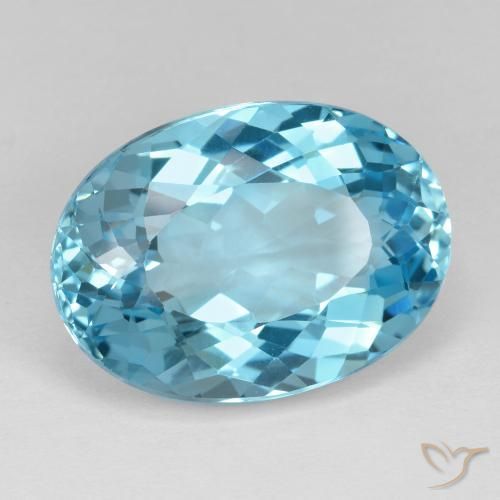 9,17 ctw natürlicher Swiss Blue Topas, Oval, VVS