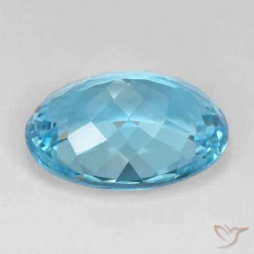 9,17 ctw natürlicher Swiss Blue Topas, Oval, VVS