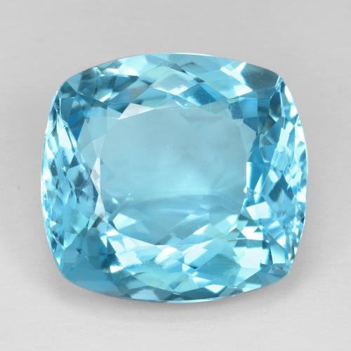 25,44 ctw natürlicher Swiss Blue Topas, Kissenschliff, VVS
