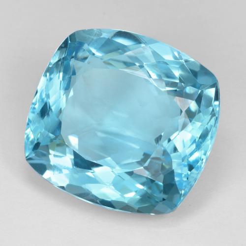 25,44 ctw natürlicher Swiss Blue Topas, Kissenschliff, VVS