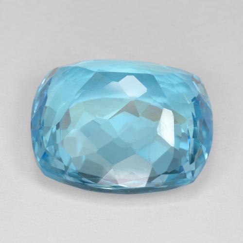 25,44 ctw natürlicher Swiss Blue Topas, Kissenschliff, VVS