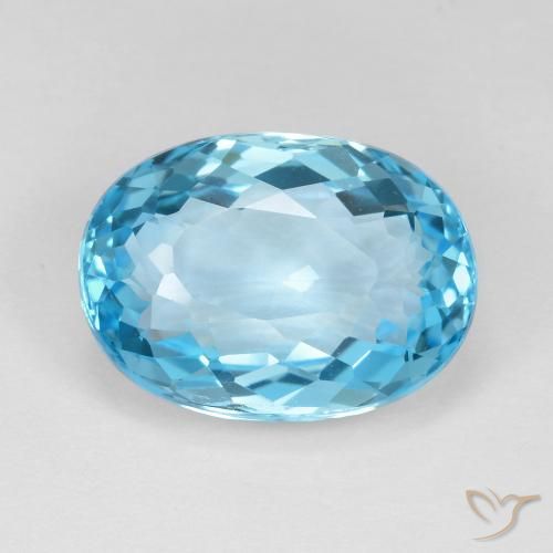 13.36ct Natürlicher Swiss Blue Topas, Oval, VVS