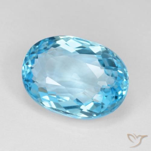 9,17 ctw natürlicher Swiss Blue Topas, Oval, VVS