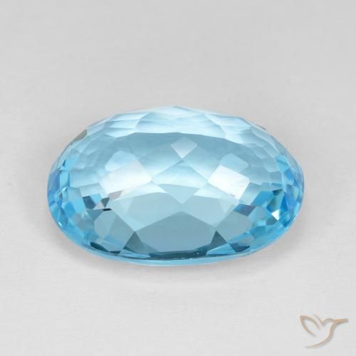 9,17 ctw natürlicher Swiss Blue Topas, Oval, VVS