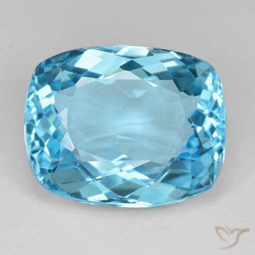 25.26ct Natürlicher Swiss Blue Topas, Kissen, VVS