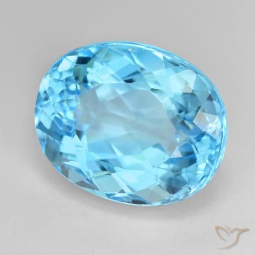 9,17 ctw natürlicher Swiss Blue Topas, Oval, VVS
