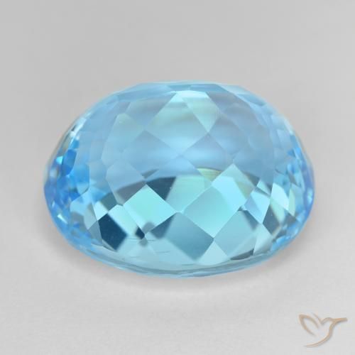 9,17 ctw natürlicher Swiss Blue Topas, Oval, VVS