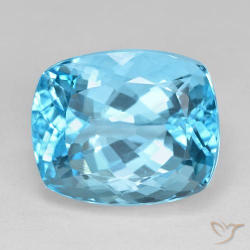 26.76ct Natürlicher Swiss Blue Topas, Kissen, VVS