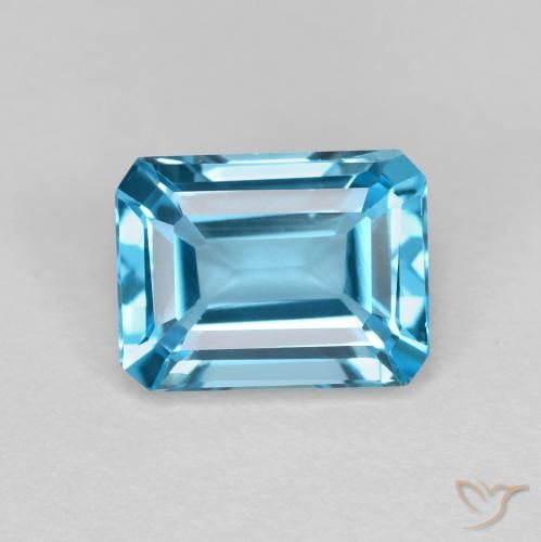 1.92ct Natürlicher Swiss Blue Topas, Smaragdschliff, VVS