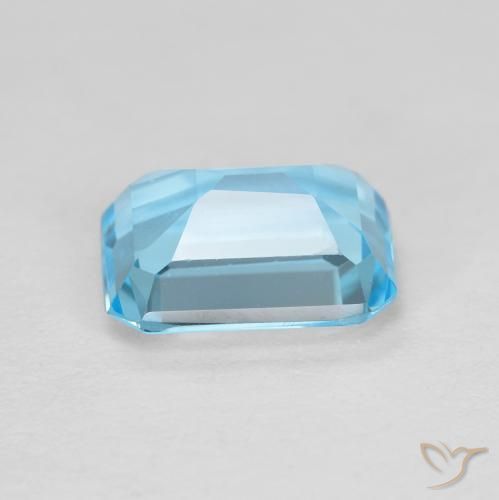 9,17 ctw natürlicher Swiss Blue Topas, Oktagonschliff, VVS