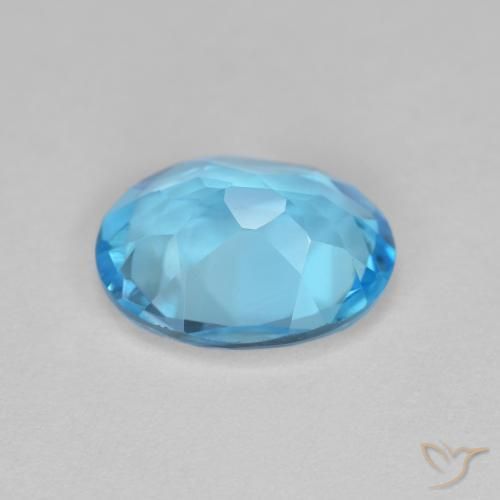 9,17 ctw natürlicher Swiss Blue Topas, Oval, VVS-VS