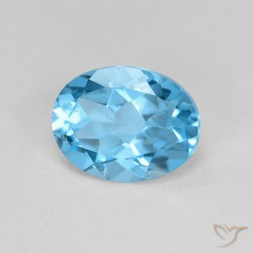 9,17 ctw natürlicher Swiss Blue Topas, Oval, VS