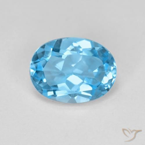 2.08ct Natürlicher Swiss Blue Topas, Oval, VS