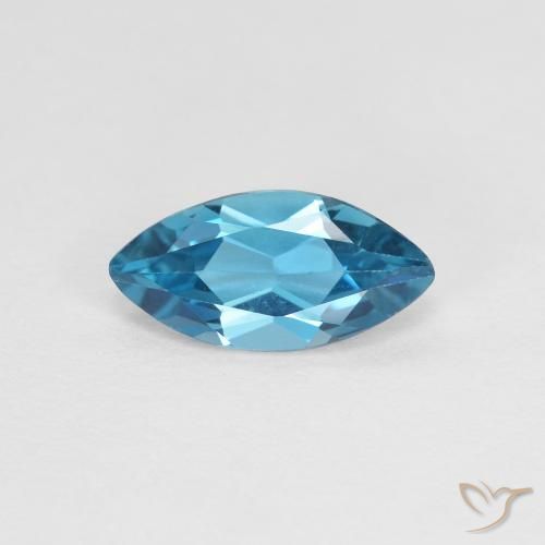 1.20ct Natürlicher London Blau Topas, Marquise, VVS-VS
