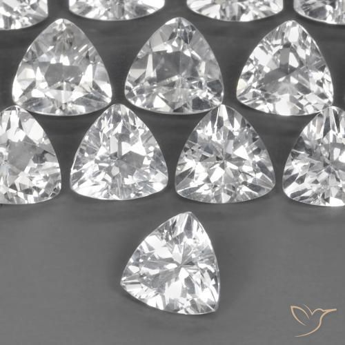 0.88ct Natürlicher Klares Weiß Topas, Trillion, VVS-VS