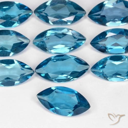 9,17 ctw natürlicher London Blau Topas, Marquise, VS