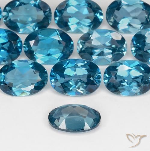 9,17 ctw natürlicher London Blau Topas, Oval, VS