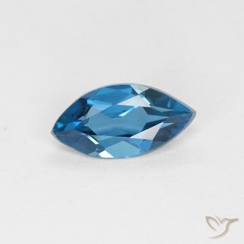 0.89ct Natürlicher London Blau Topas, Marquise, VVS-VS