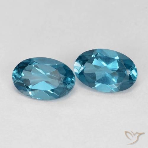 1.13 ct natürliche London Blau Topas-Edelsteine, Oval, VS