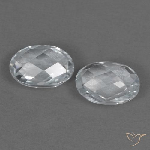 1.34ctw Natürlicher Weiß Topas, Oval, VVS