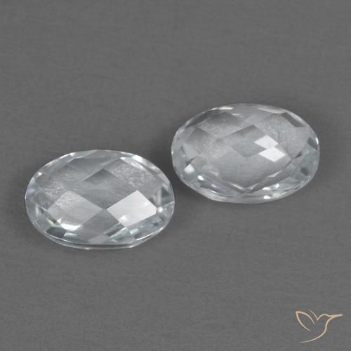1.34 ct natürliche Weiß Topas-Edelsteine, Oval, VVS